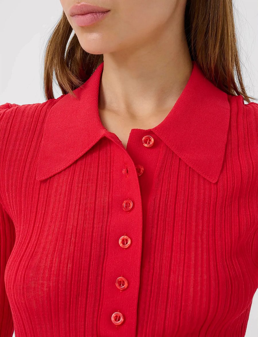 Gestuz - GZclene top - polo shirts - tomato - 5
