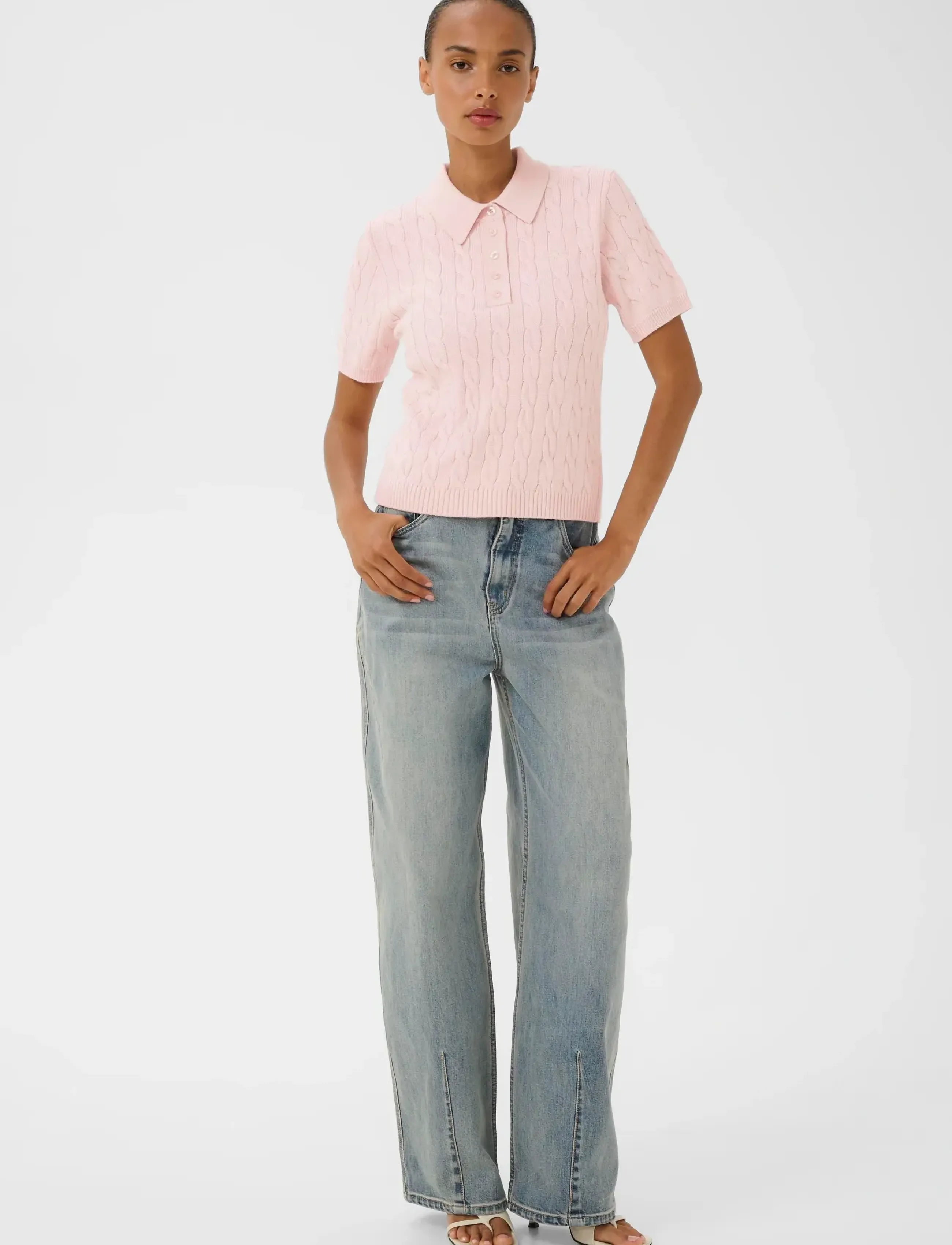Gestuz - GZthilla polo pullover - sviitrid - ballet slipper - 3