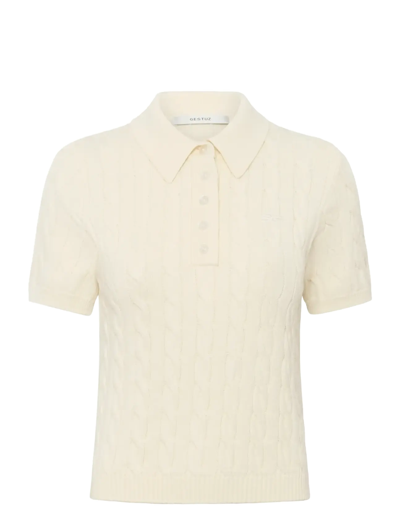 Gestuz GZthilla polo pullover - T-Shirts & Tops - EGRET / cream
