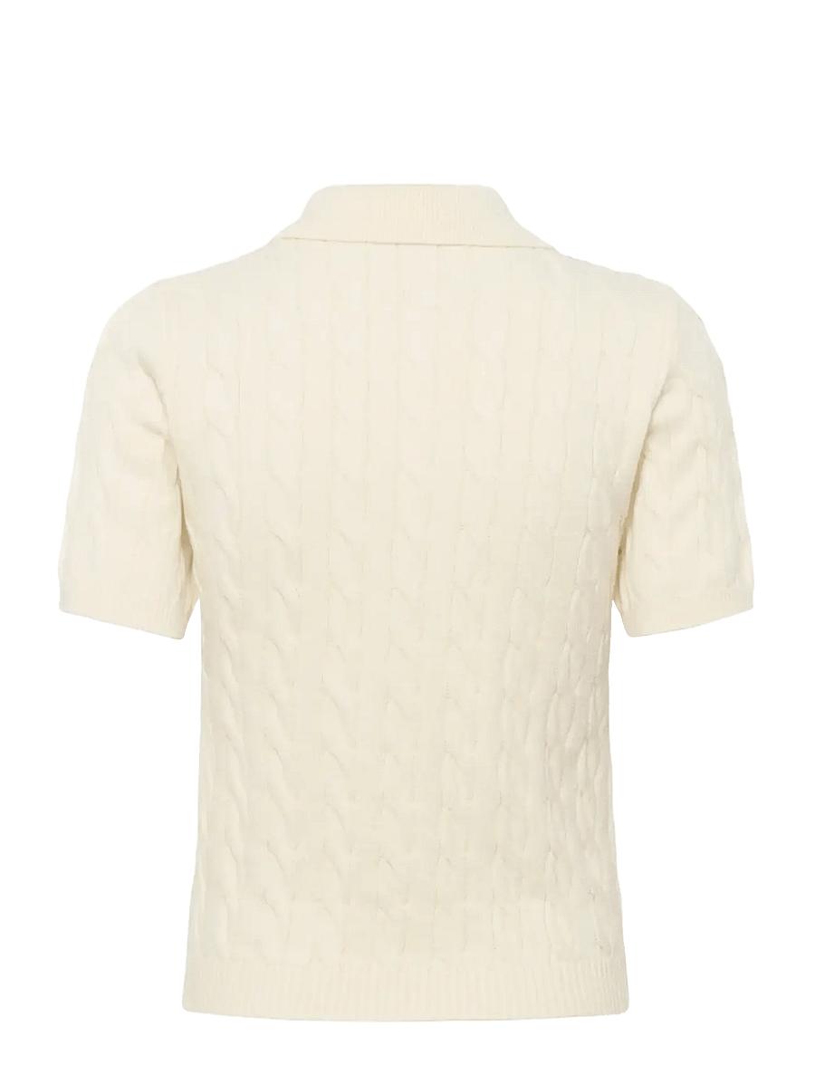 Gestuz - GZthilla polo pullover - striktrøjer - egret - 2