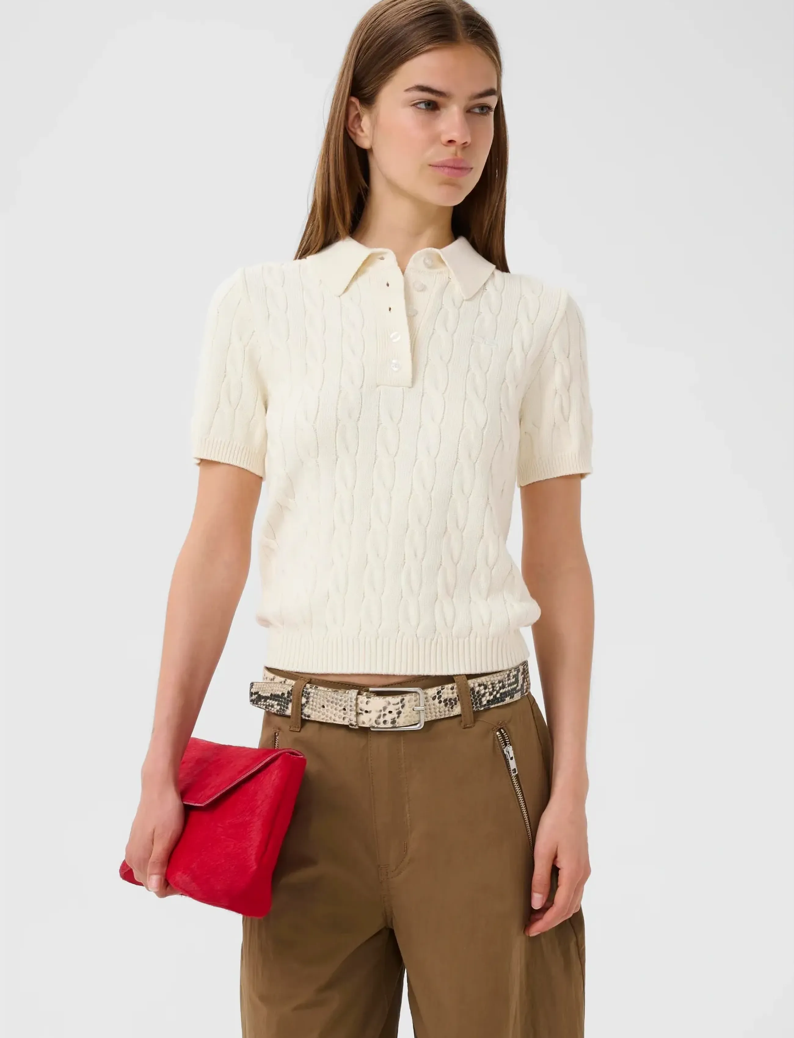 Gestuz Gzthilla Polo Pullover, XS, Cream, Strik > Trøjer, Dame