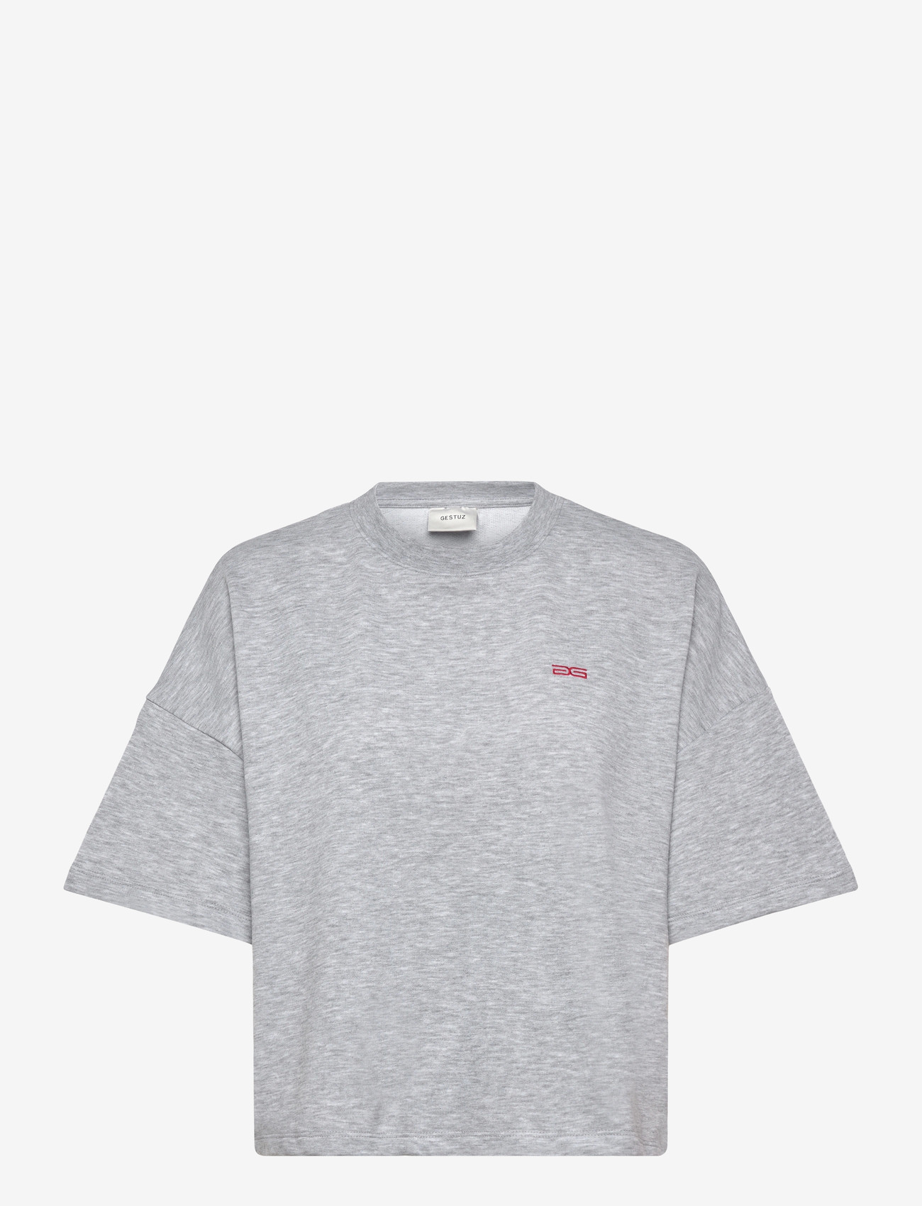 Gestuz - GZgilsa sweat tee - laveste priser - ultra light grey mÉlange - 1