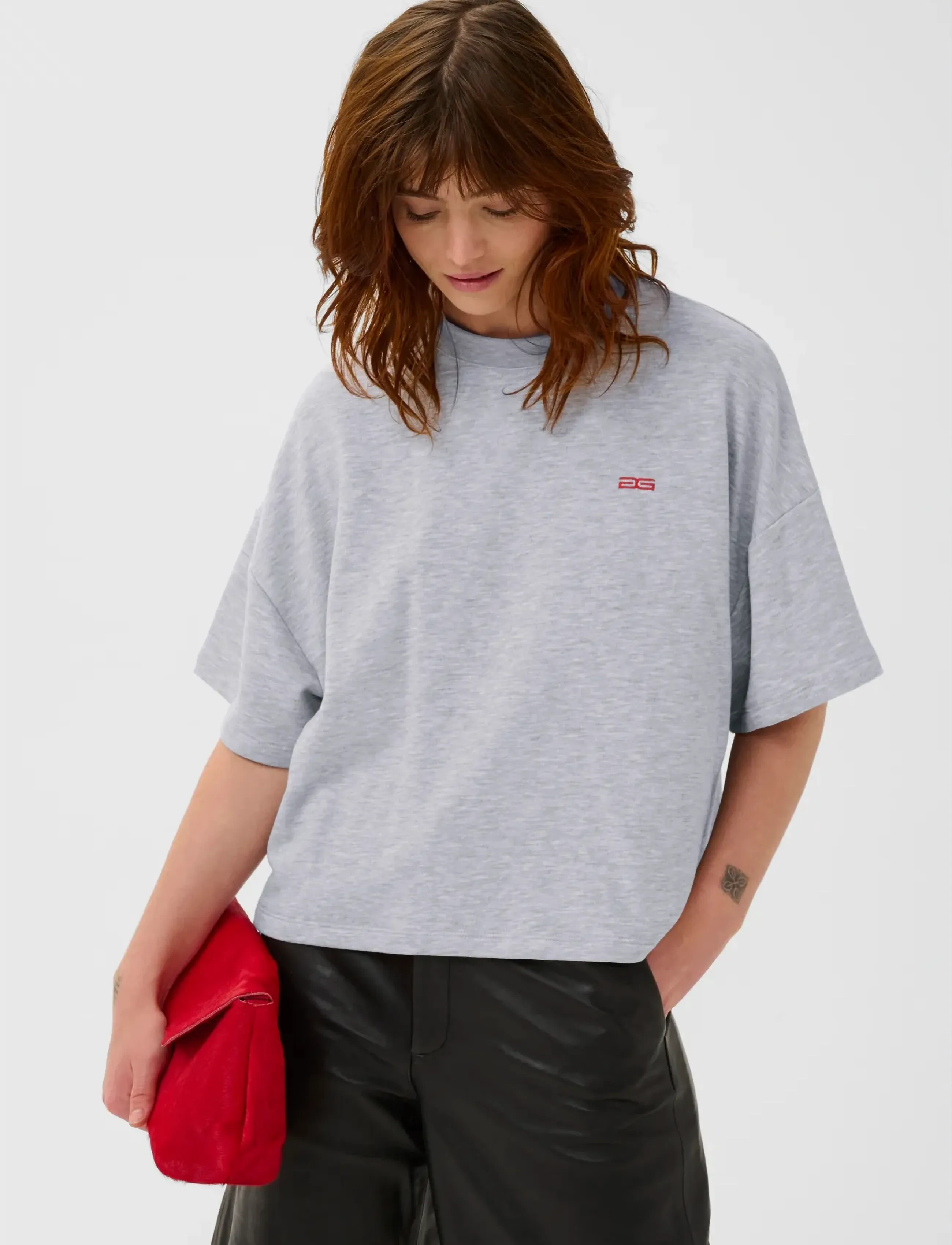 Gestuz GZgilsa sweat tee - T-shirts - ULTRA LIGHT GREY MÉLANGE / grey