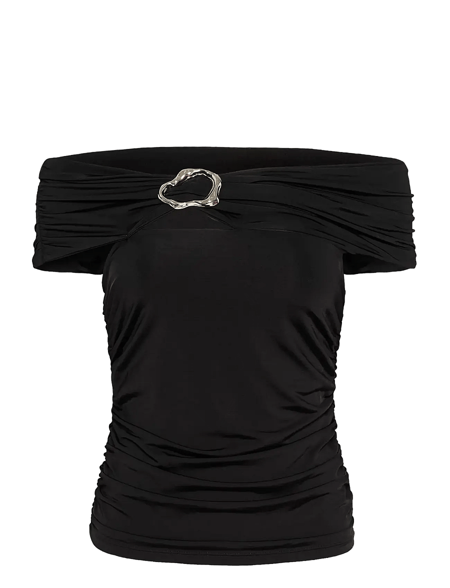Gestuz - GZlaily off shoulder top - særlige begivenheder - black - 1