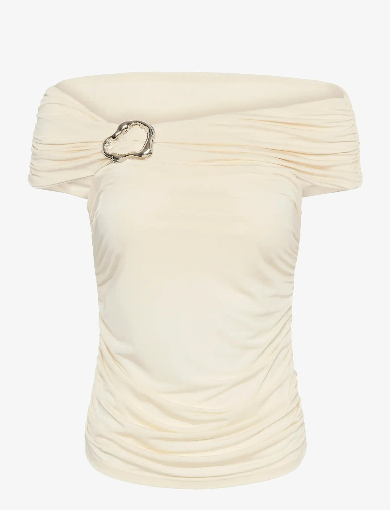 Gestuz - GZlaily off shoulder top - særlige begivenheder - egret - 1