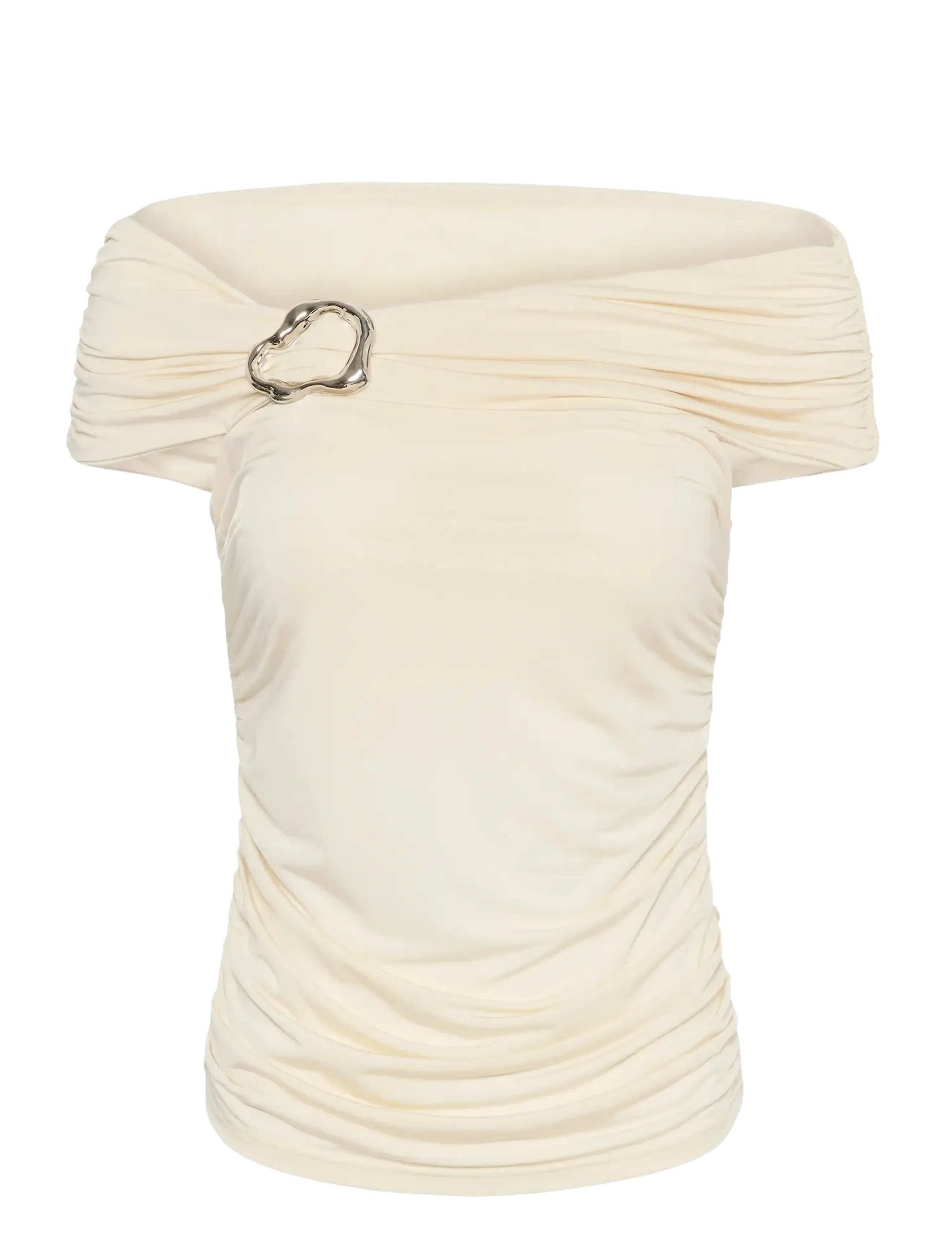 Gestuz GZlaily off shoulder top - Tøj - EGRET / cream