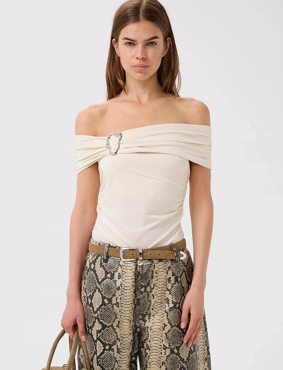 Gestuz - GZlaily off shoulder top - særlige begivenheder - egret - 0