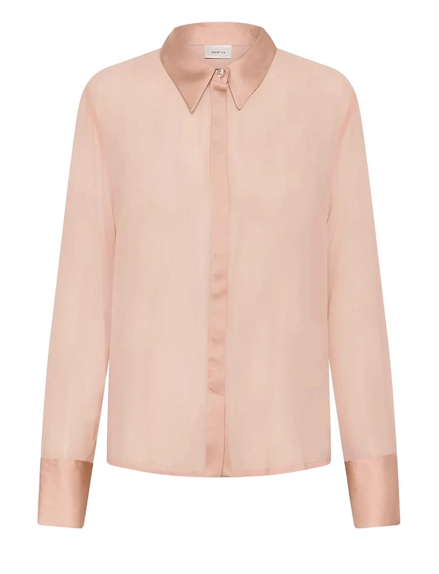 Gestuz - GZchif shirt - pikkade varrukatega särgid - maple sugar - 1