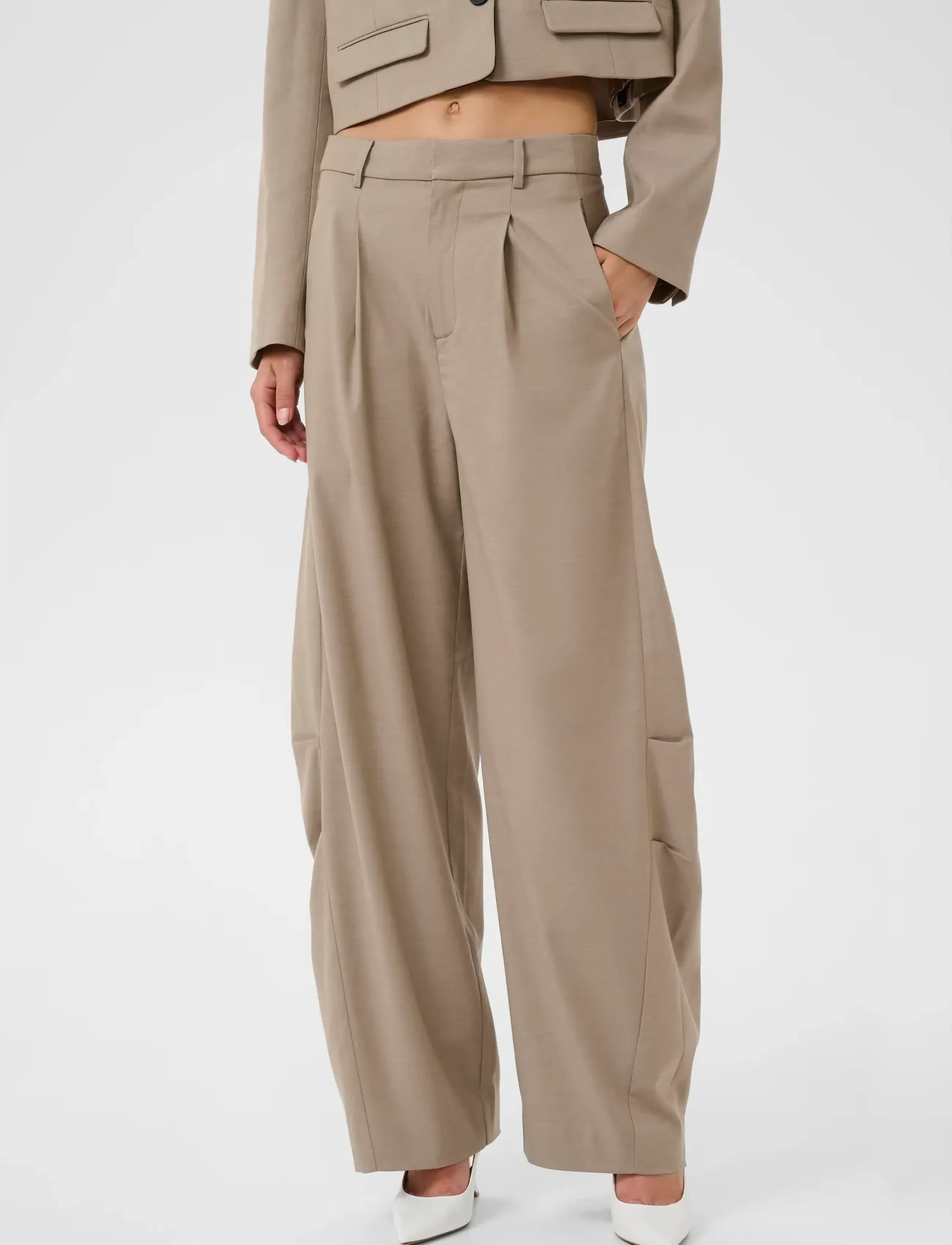 Gestuz Gznella Mw Pants, 38, Trousers, Beige - Barrel Frauen