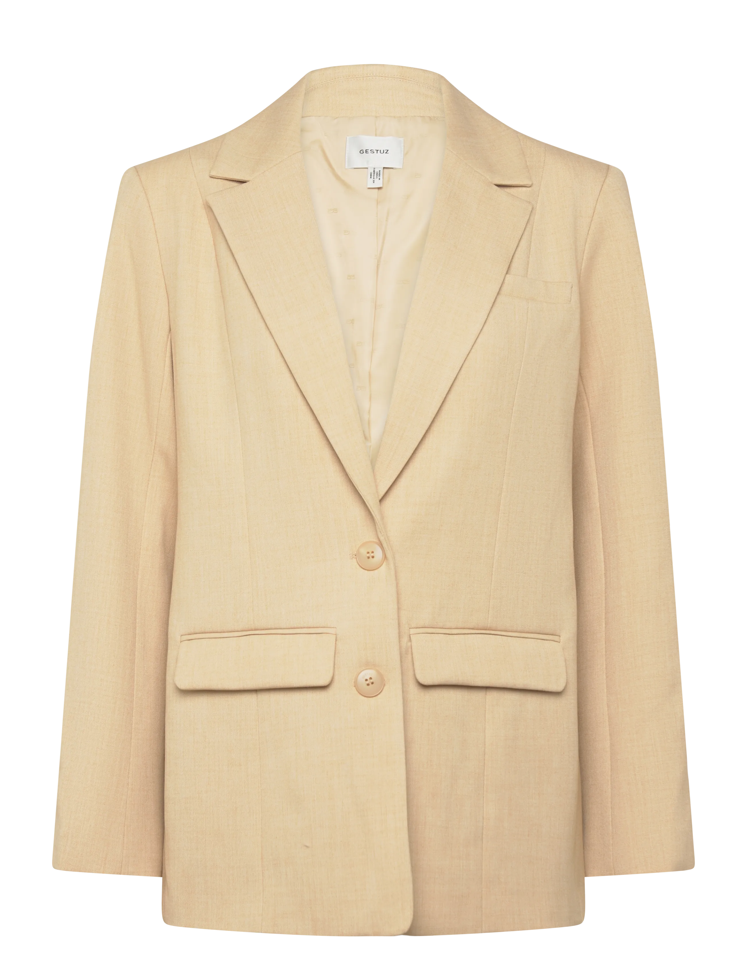 Gestuz GZstacy blazer - Hochzeitsgäste - PALE HAY MELANGE / beige