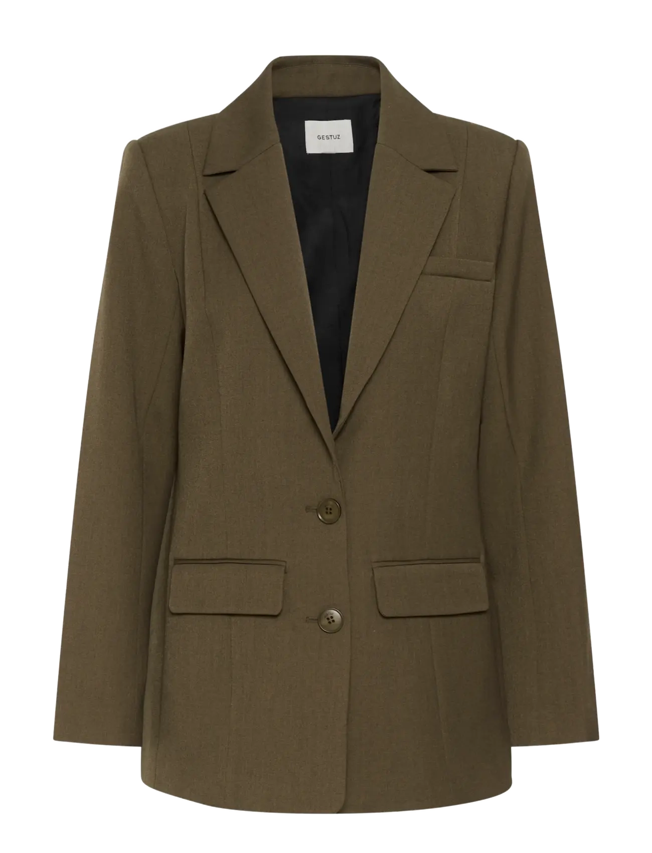 Gestuz GZstacy blazer - Riided - SLATE BLACK MELANGE / khaki/green