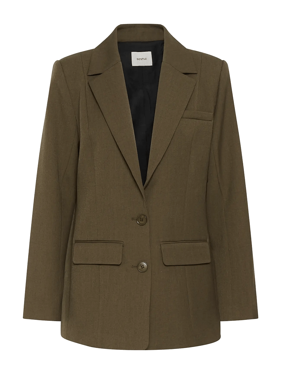 Gestuz - GZstacy blazer - yksiriviset bleiserit - slate black melange - 0