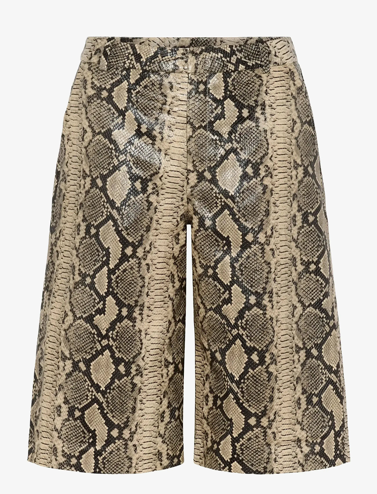 Gestuz - GZallis MW snake shorts - culottes - pale khaki snake - 1
