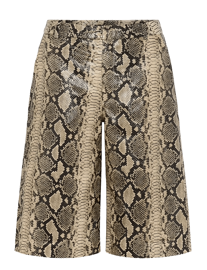 Gestuz - GZallis MW snake shorts - culottes - pale khaki snake - 1