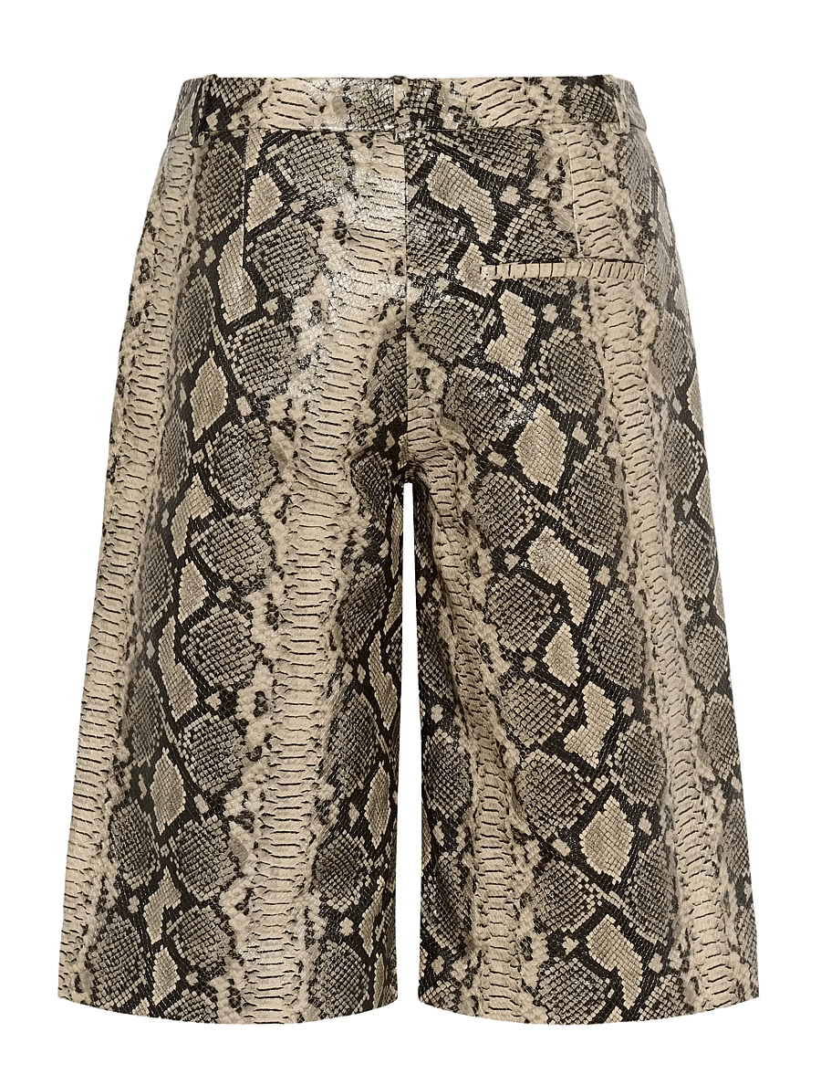 Gestuz - GZallis MW snake shorts - culottes - pale khaki snake - 2