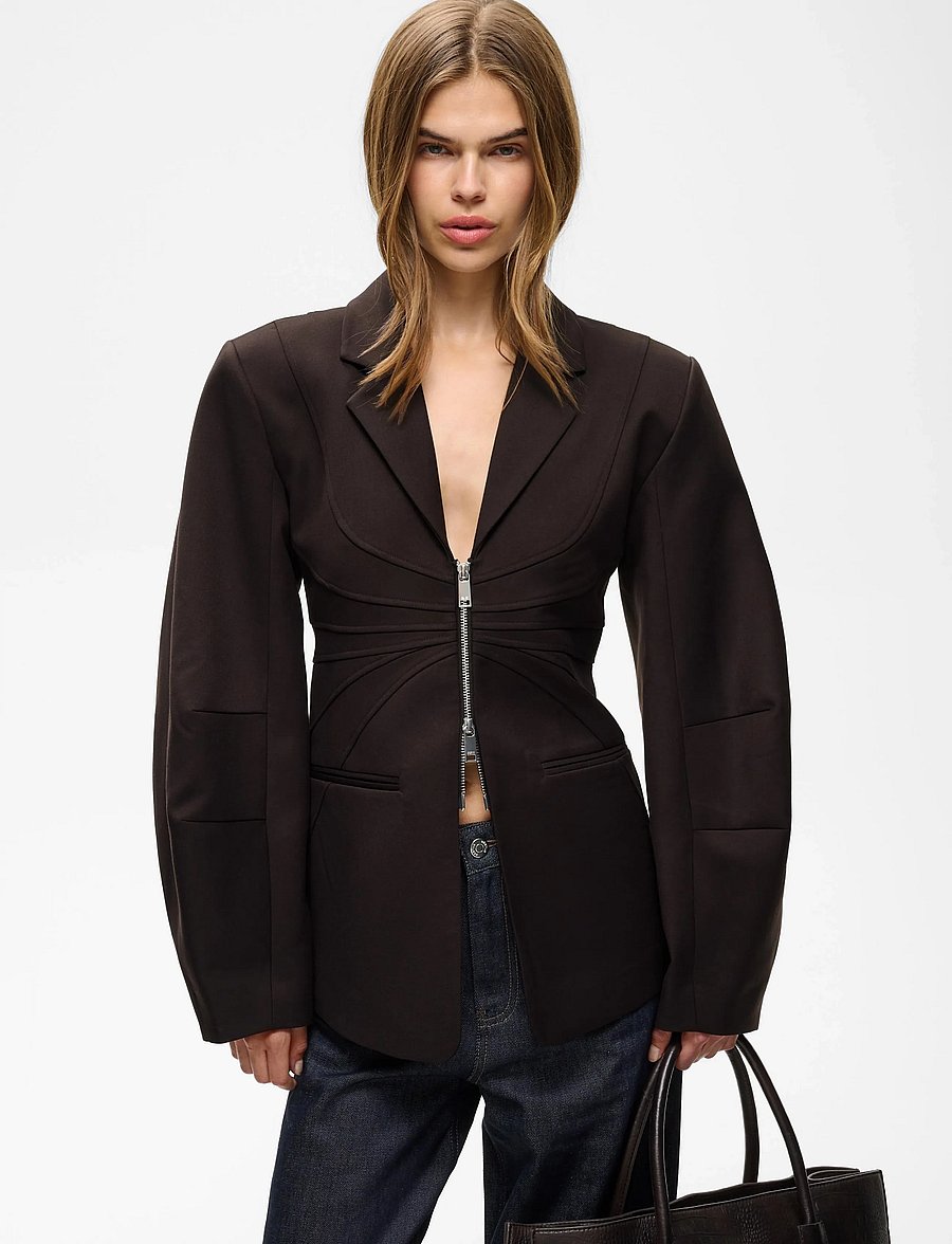 Gestuz - GZtitta blazer - enkeltradede blazere - ganache - 2