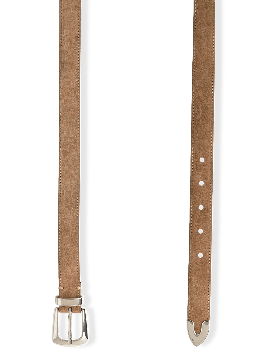Gestuz - GZsuva s croco belt - casual belts - ermine - 1
