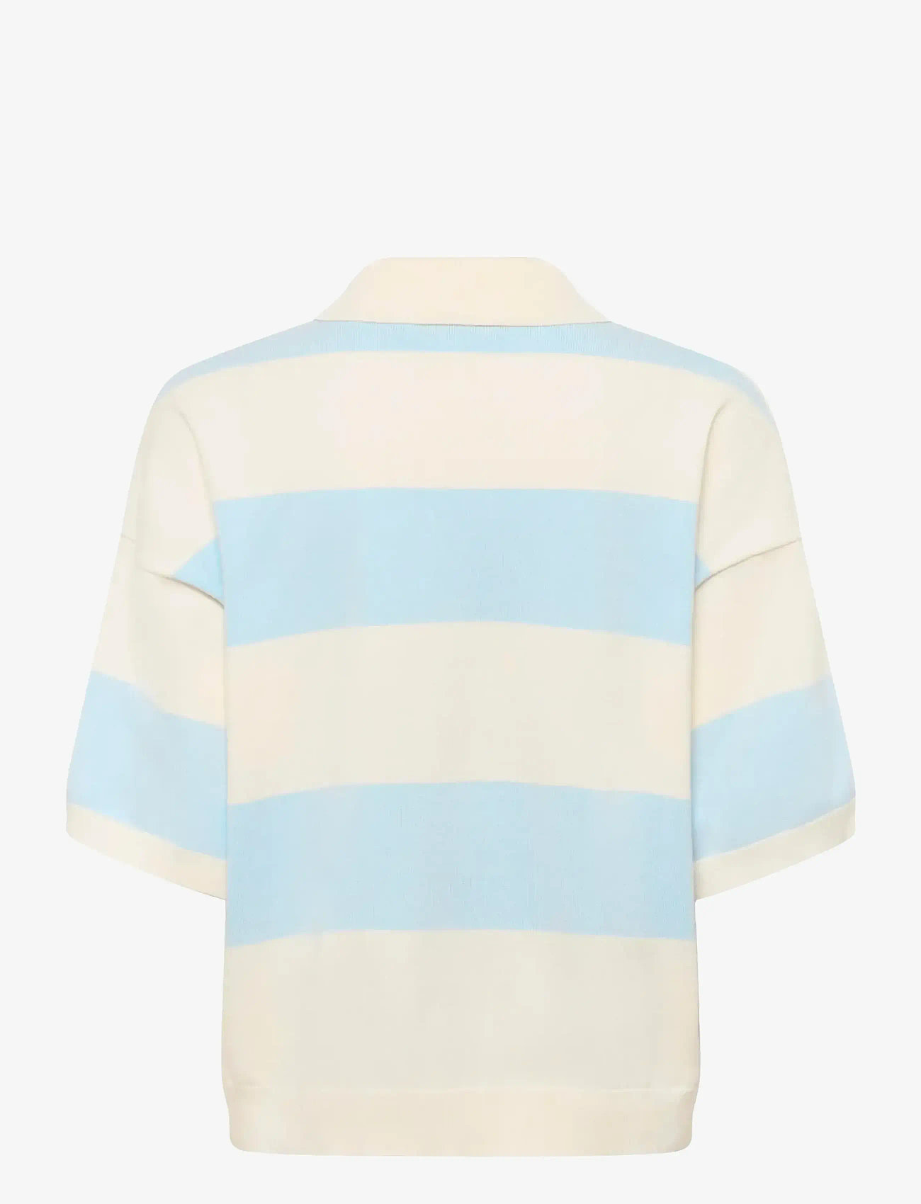 Gestuz - GZmaia ss polo pullover - polo shirts - blue finch striped - 2