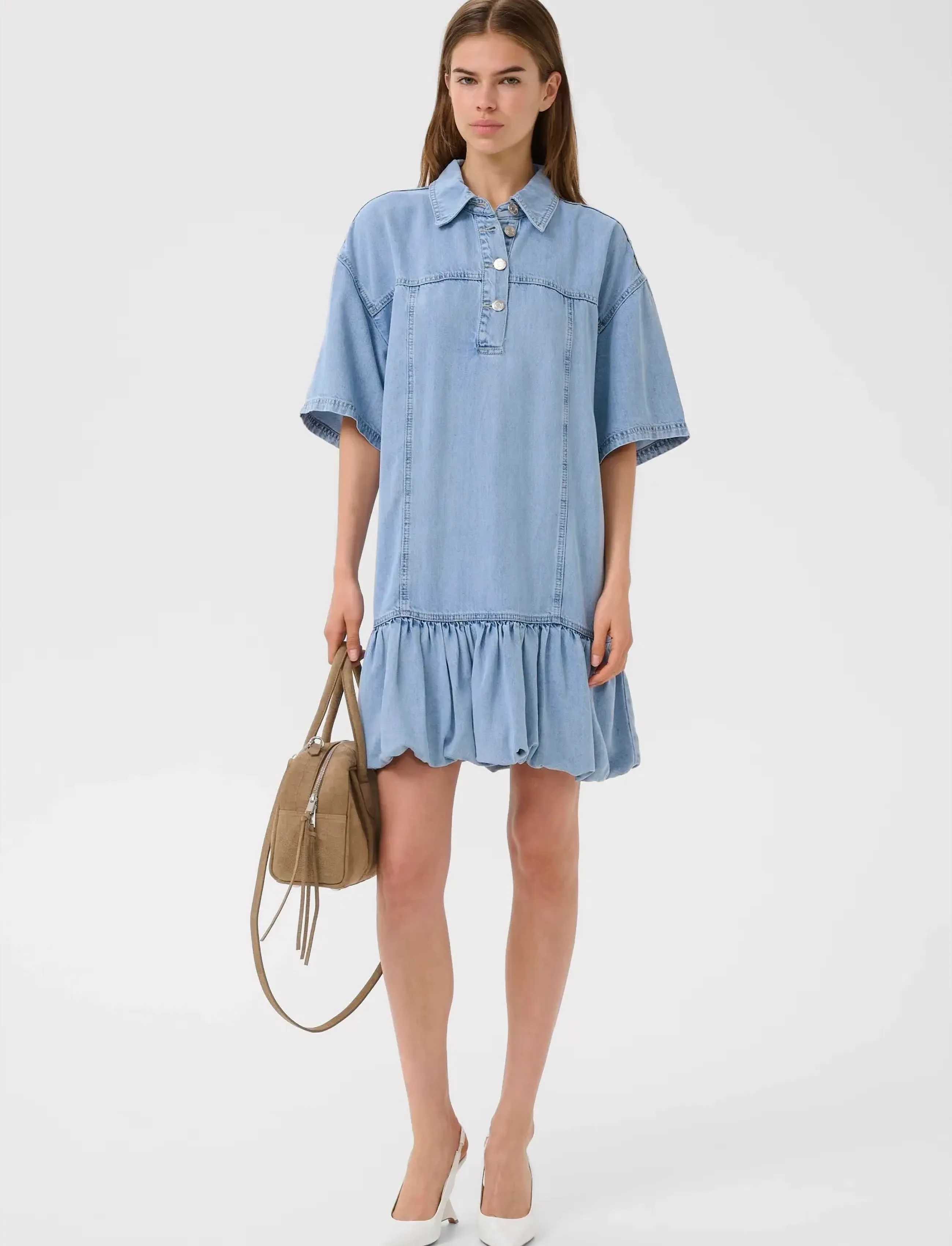 Gestuz Gzsea Dress, 34, Blue, Kjoler > Skjortekjoler, Dame