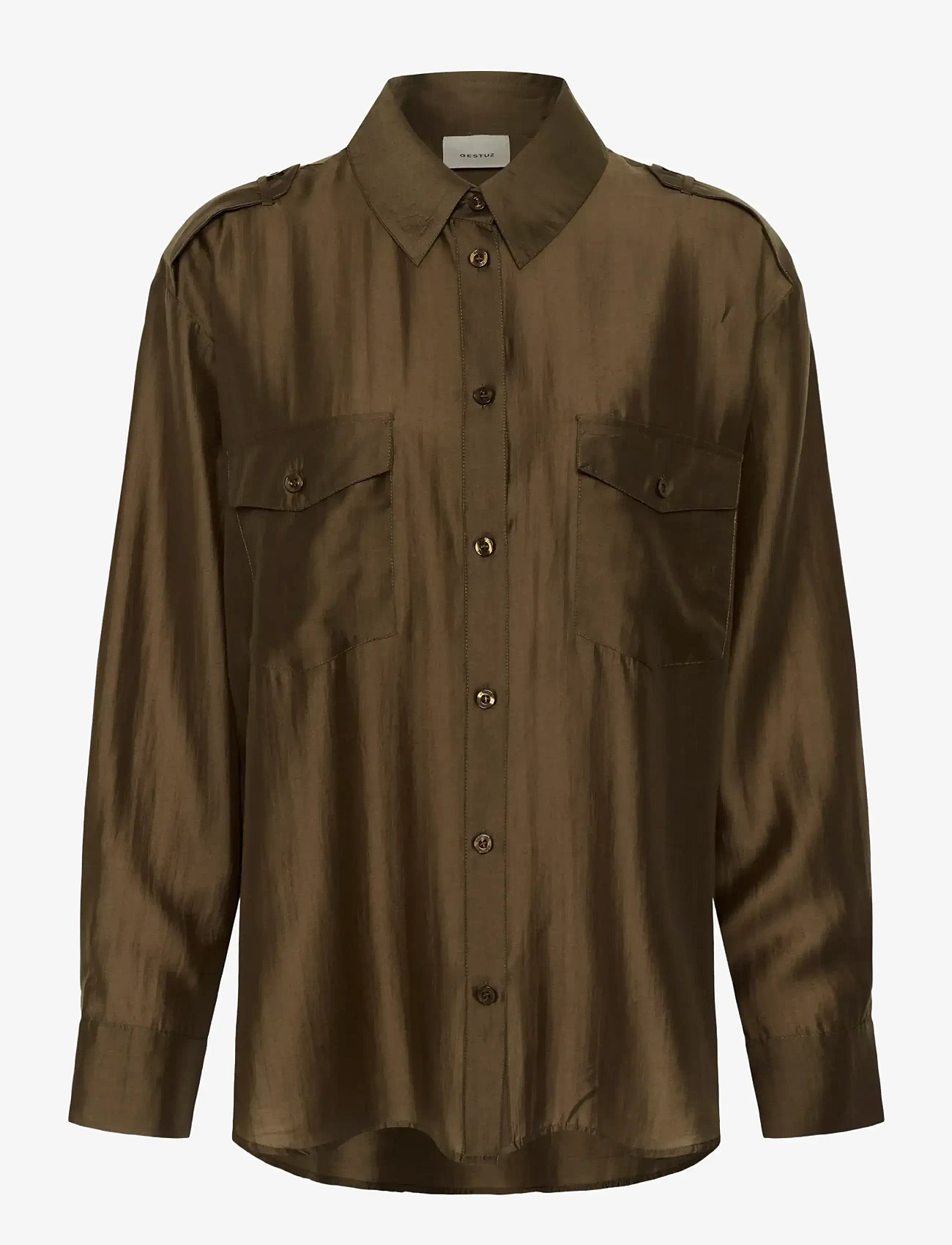 Gestuz - GZsiora LS shirt - langærmede skjorter - rain drum - 1