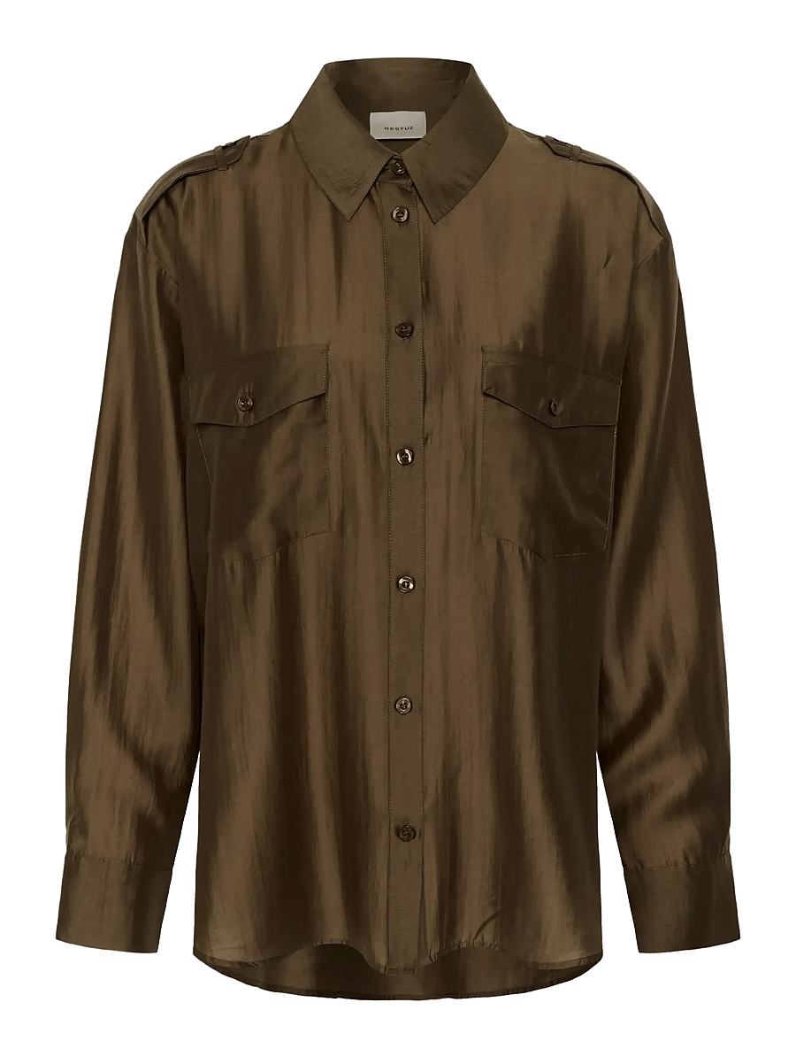 Gestuz - GZsiora LS shirt - langärmlige hemden - rain drum - 1