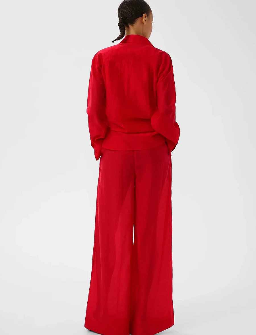 Gestuz - GZsiora HW pants - hosen mit weitem bein - tomato - 4