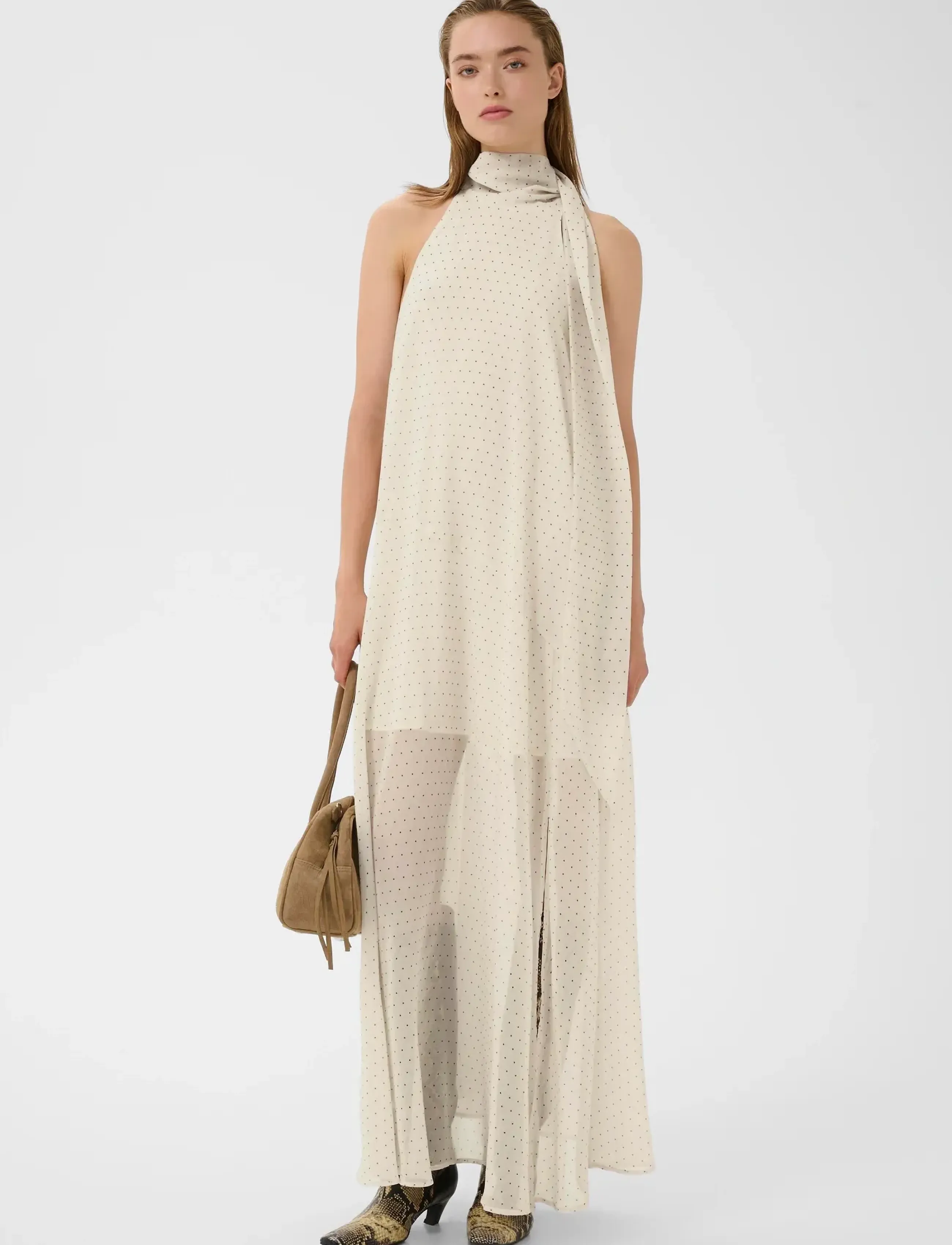 Gestuz GZdorah P dress - Cocktailkleider - BIRCH DOT / cream