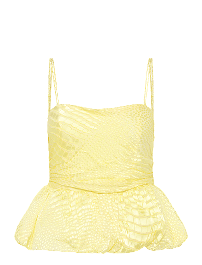 Gestuz GZdoreen silk singlet - T-shirts & Tops - FRENCH VANILLA / yellow