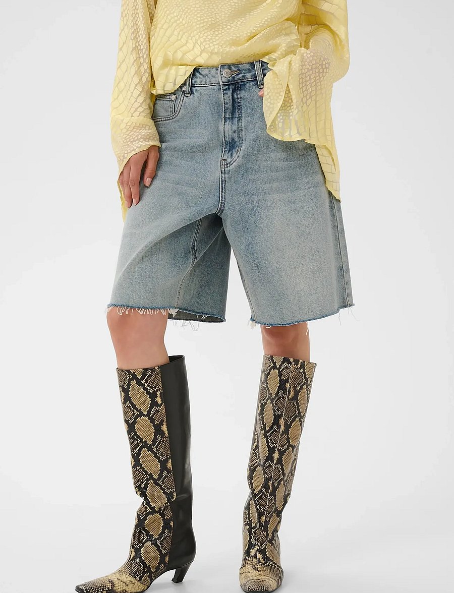 Gestuz - GZnoma MW shorts - jeansshorts - vintage mid blue wash - 0