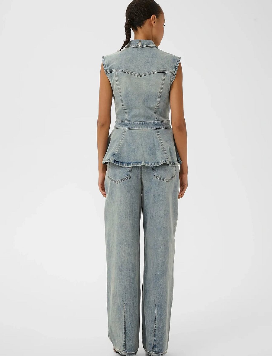 Gestuz - GZnoma SL shirt - jeanshemden - vintage mid blue wash - 4