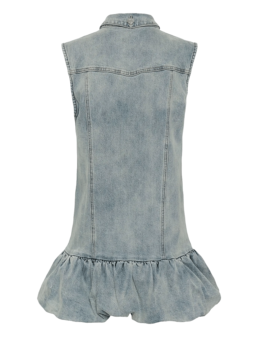 Gestuz - GZnoma dress - skjortklänningar - vintage mid blue wash - 2