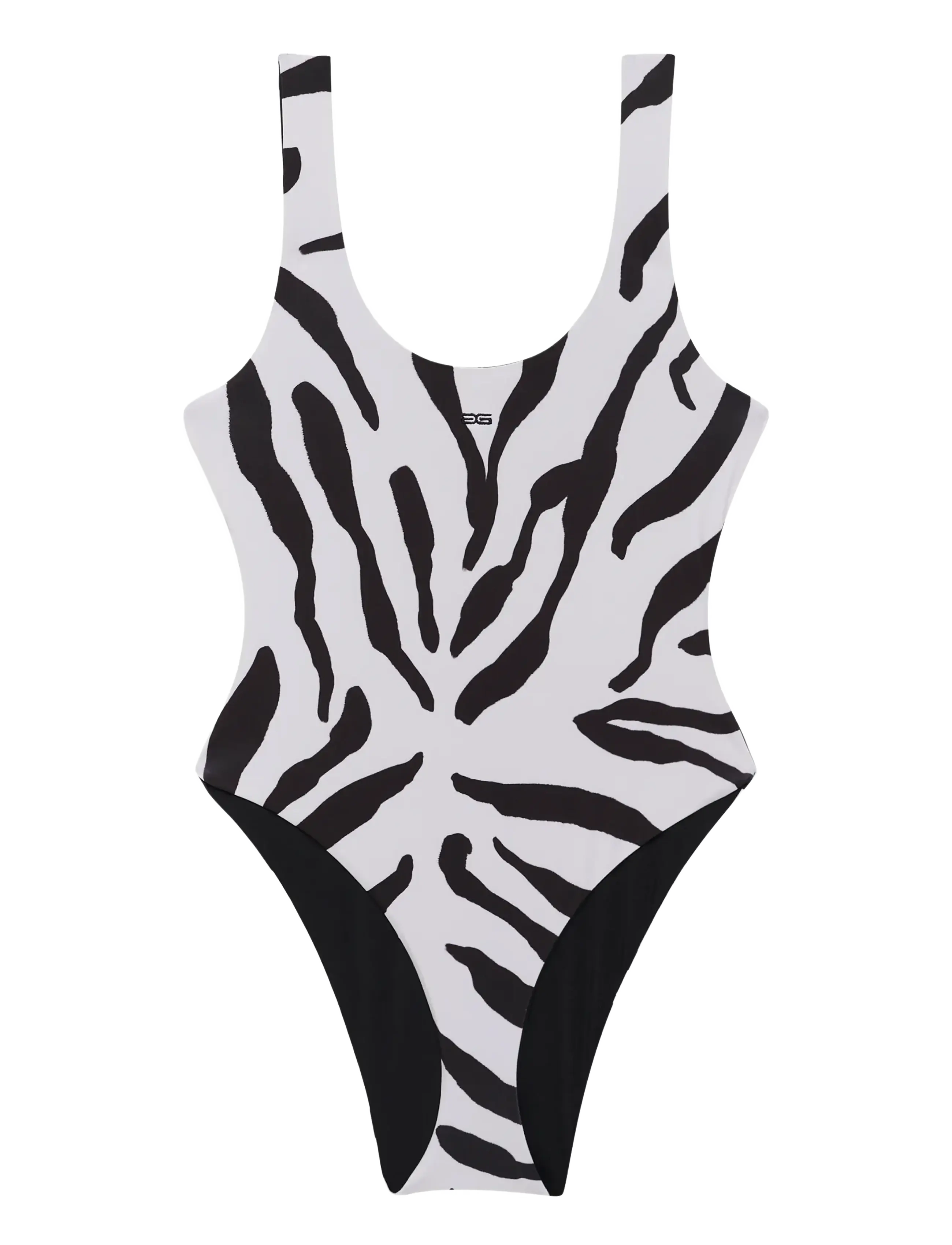 Gestuz GZzaiba swimsuit - Kleidung - GRAPHIC BLACK WHITE ANIMAL / white