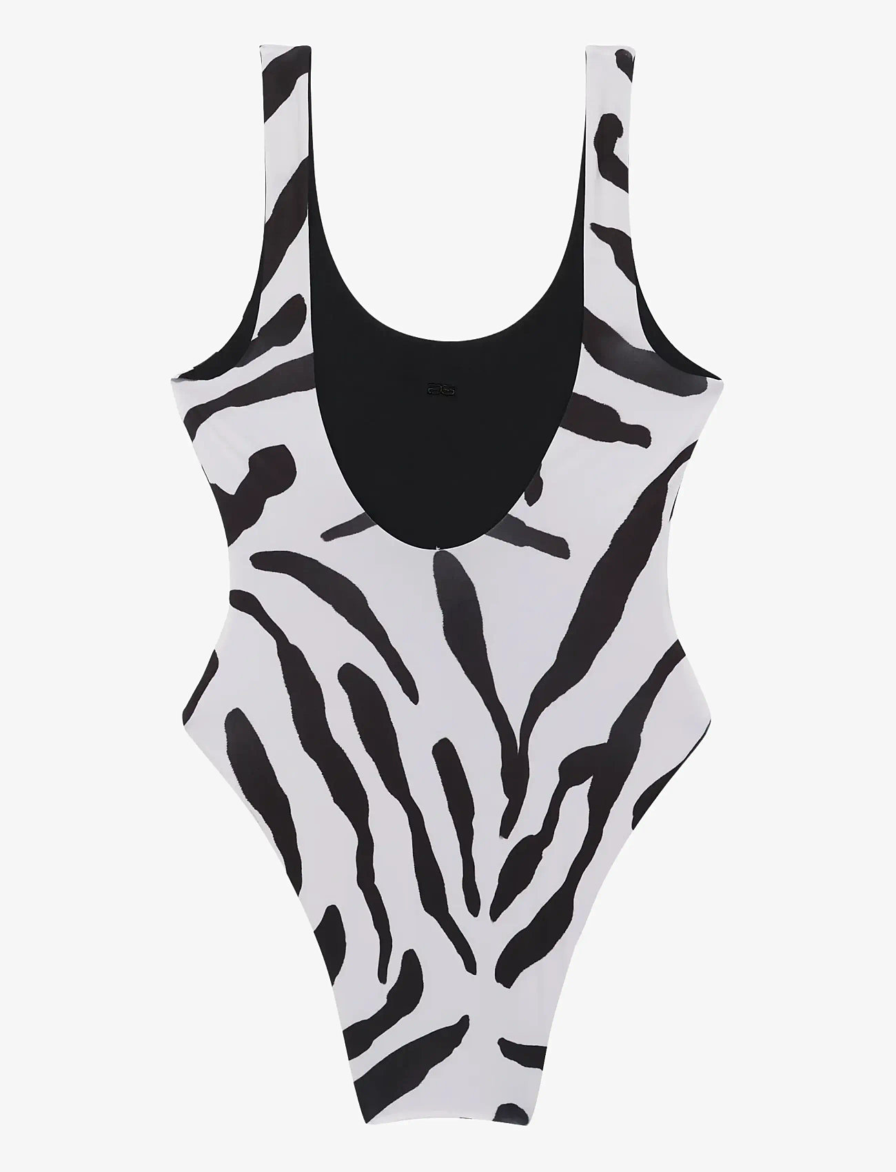 Gestuz - GZzaiba swimsuit - badedragter - graphic black white animal - 2