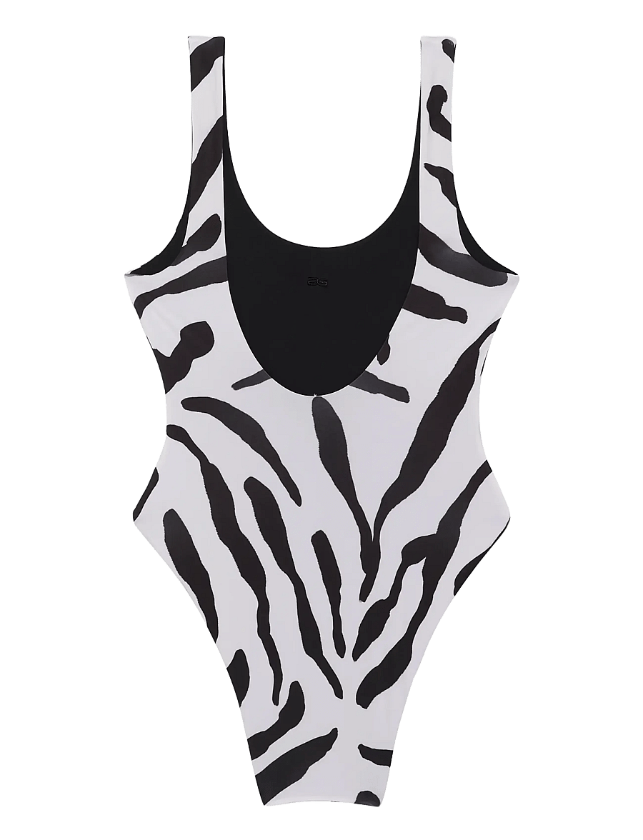 Gestuz - GZzaiba swimsuit - swimsuits - graphic black white animal - 2