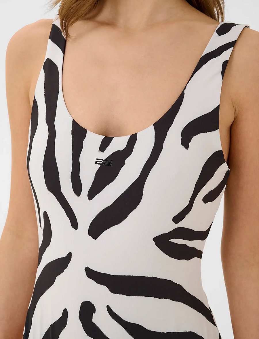 Gestuz - GZzaiba swimsuit - swimsuits - graphic black white animal - 5