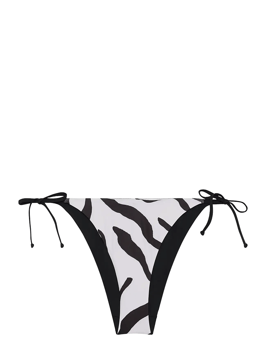 Gestuz - GZzaiba bikini bottom - bikinio kelnaitės su raišteliais - graphic black white animal - 1