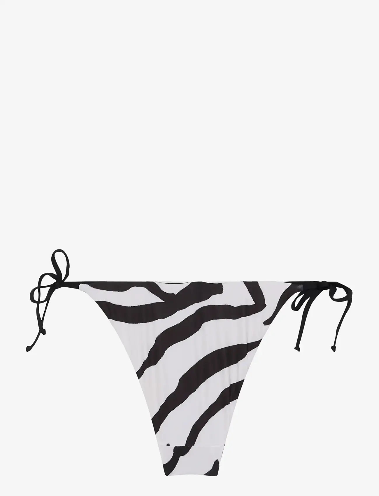 Gestuz - GZzaiba bikini bottom - bikinis mit seitenbändern - graphic black white animal - 2