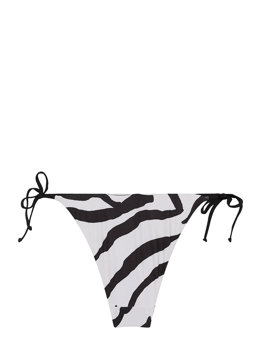 Gestuz - GZzaiba bikini bottom - bikinio kelnaitės su raišteliais - graphic black white animal - 2