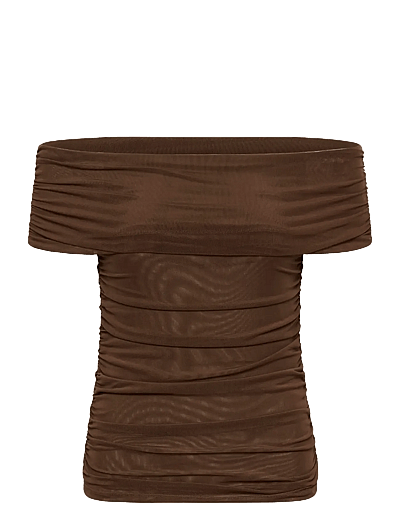 Gestuz GZsamera top - T-shirts & Tops - RAIN DRUM / brown