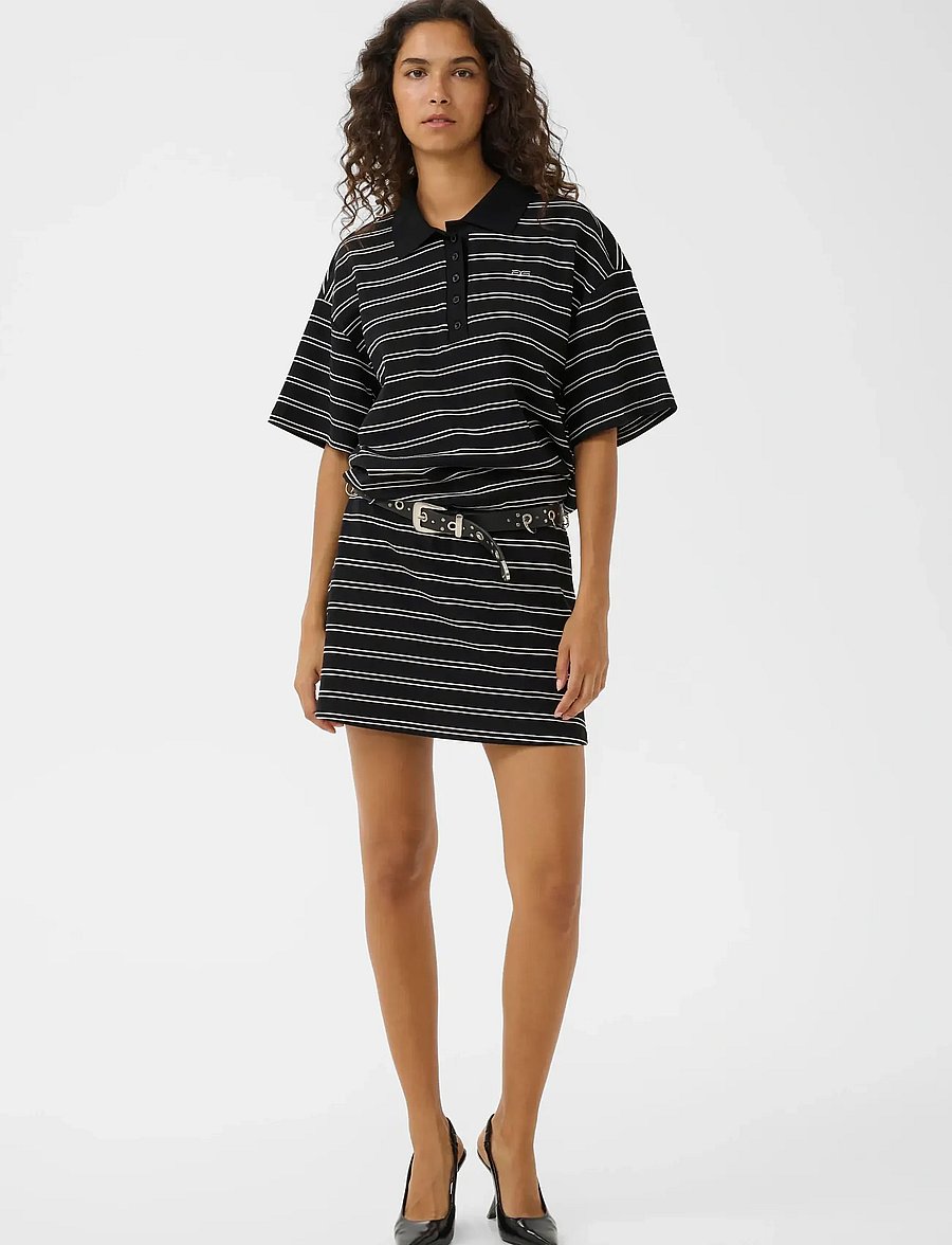 Gestuz - GZpilova polo tee - pikéer - black white striped - 3