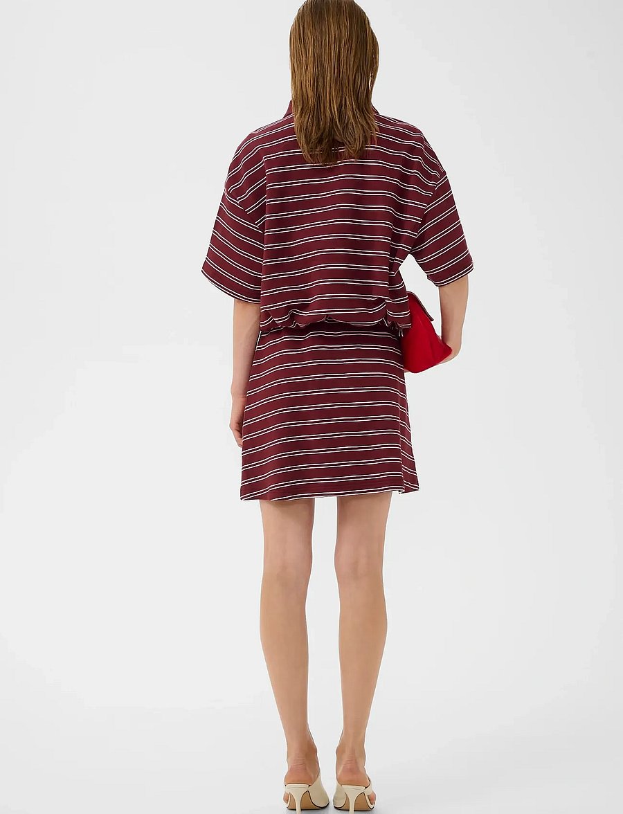 Gestuz - GZpilova polo tee - polo shirts - cabernet striped - 4