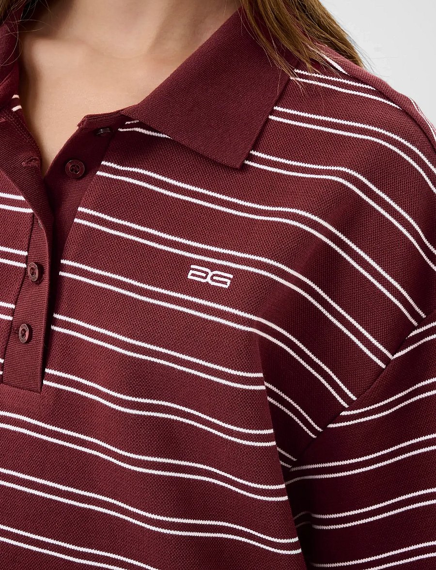 Gestuz - GZpilova polo tee - polo shirts - cabernet striped - 5