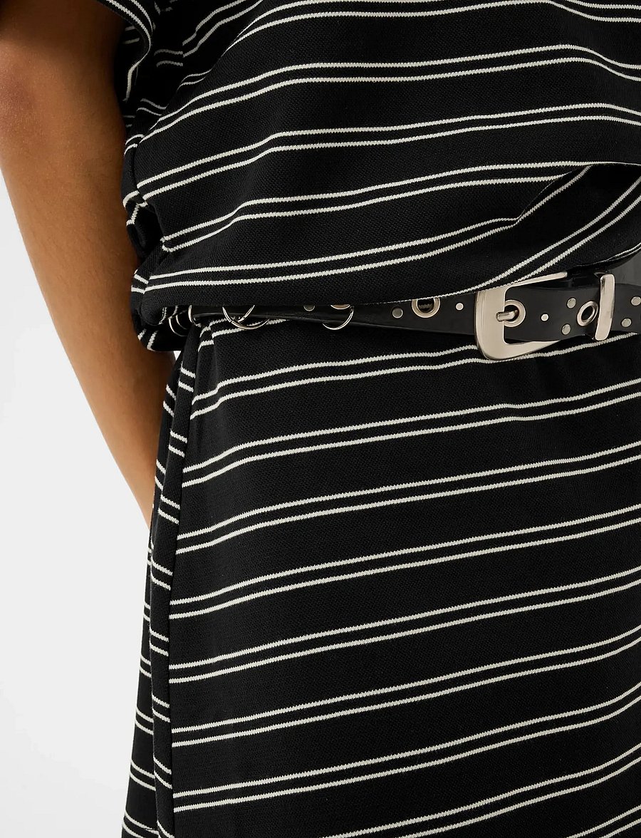 Gestuz - GZpilova skirt - jupes courtes - black white striped - 5