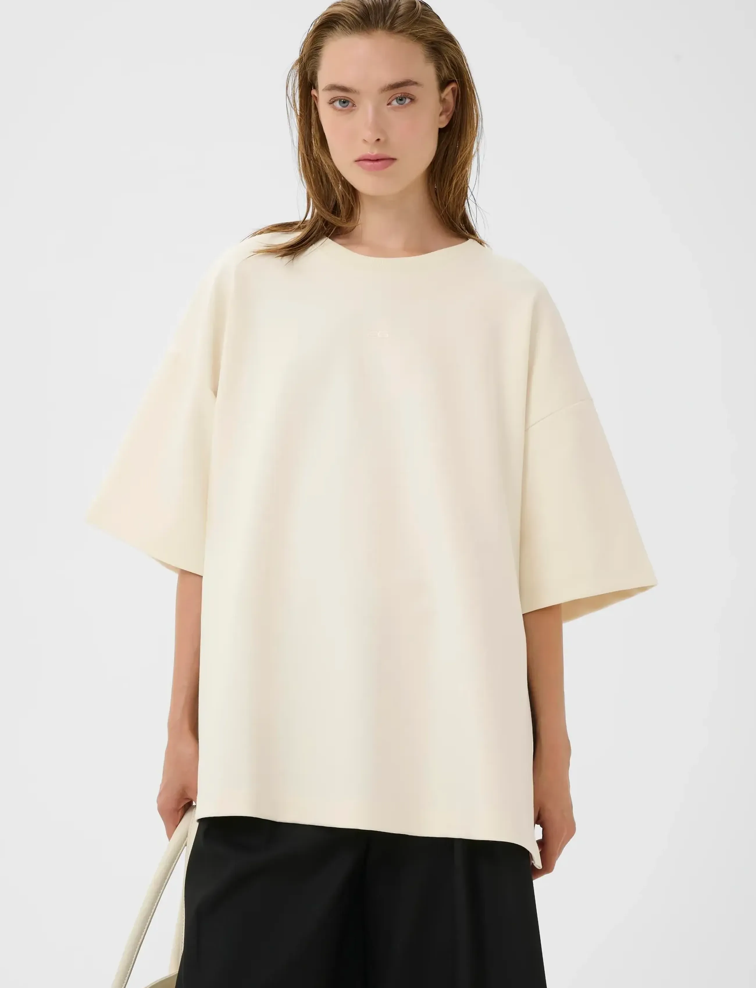 Gestuz Gzamina Tee, M, T-shirts & Oberteile, Creme - Short-sleeved, Frauen