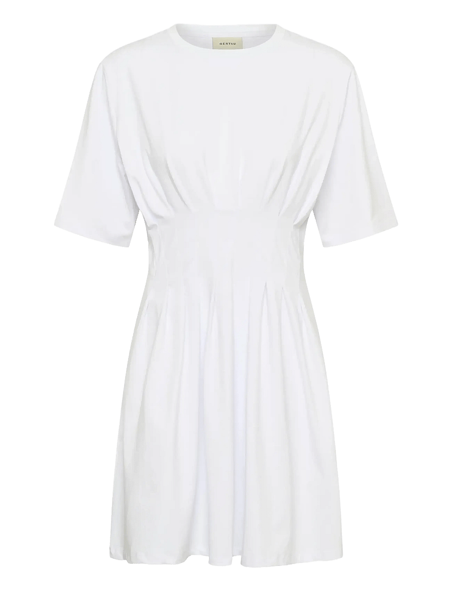 Gestuz - GZinez short dress - t-shirt-kleider - bright white - 1