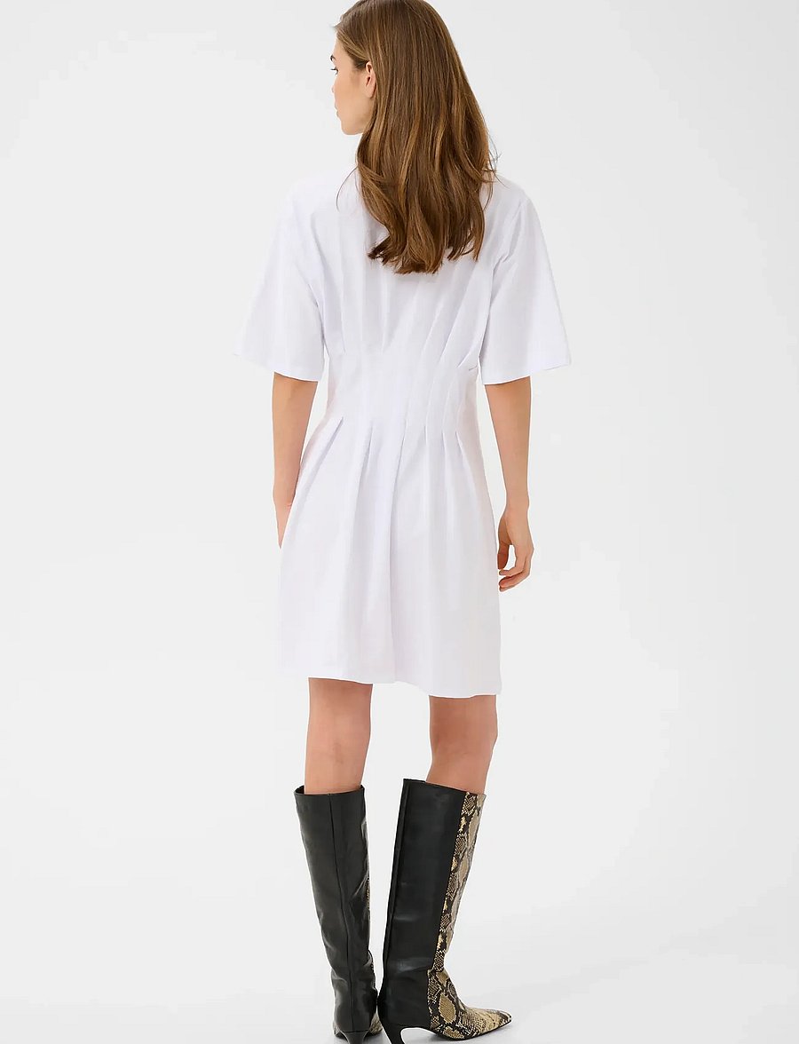 Gestuz - GZinez short dress - t-shirt-kleider - bright white - 4