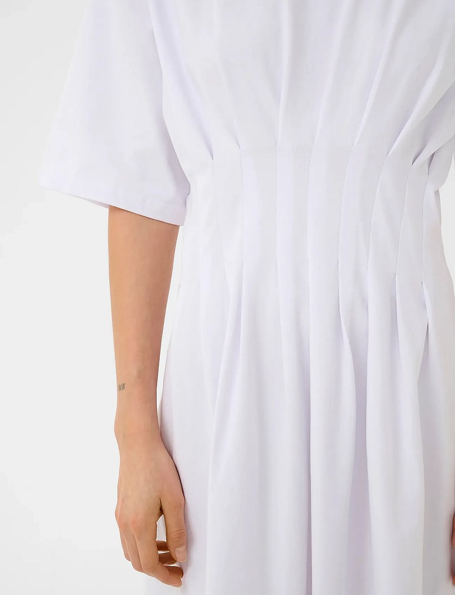 Gestuz - GZinez short dress - t-shirt-kleider - bright white - 5