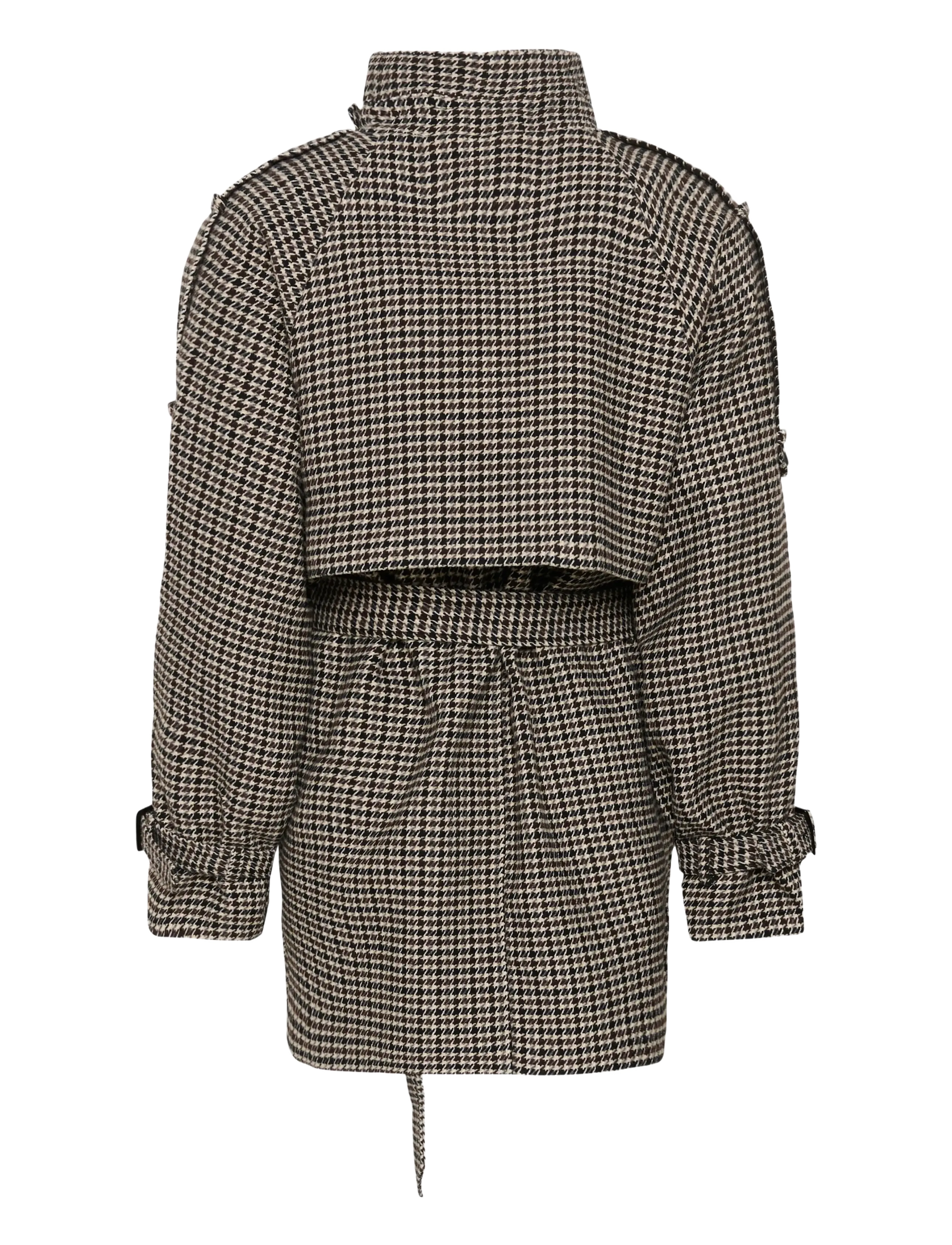 Gestuz - GZavic midi HT jacket - brown/green houndstooth - 1