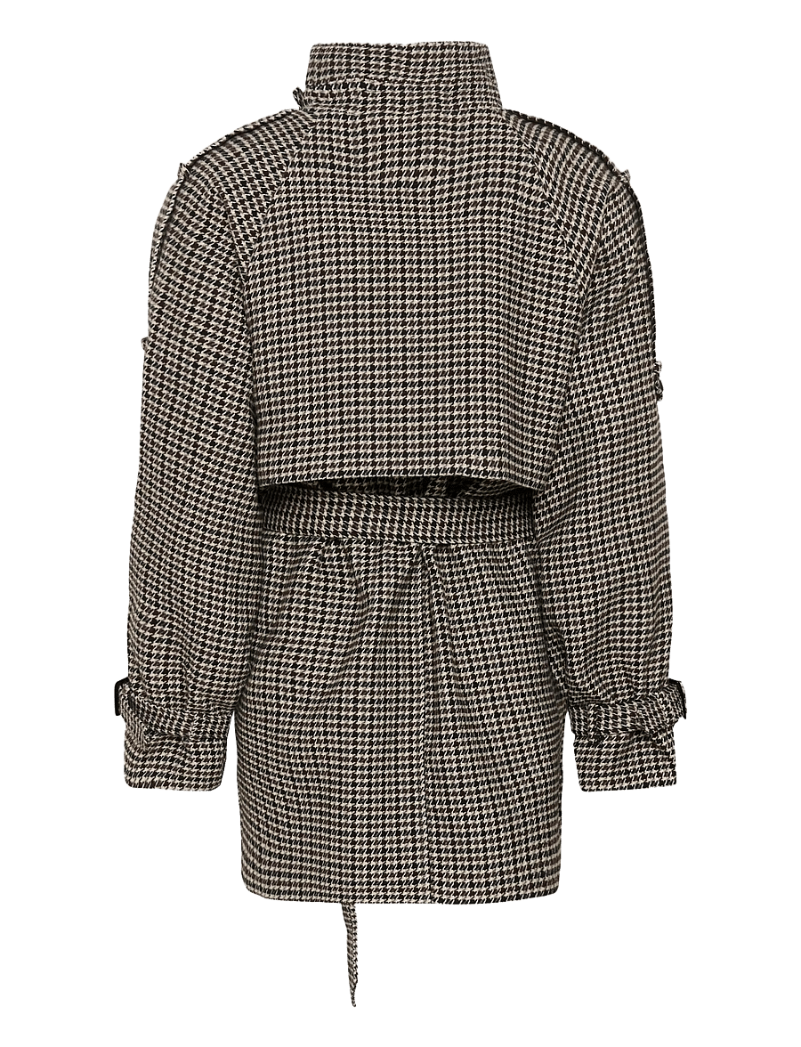 Gestuz - GZavic midi HT jacket - brown/green houndstooth - 1