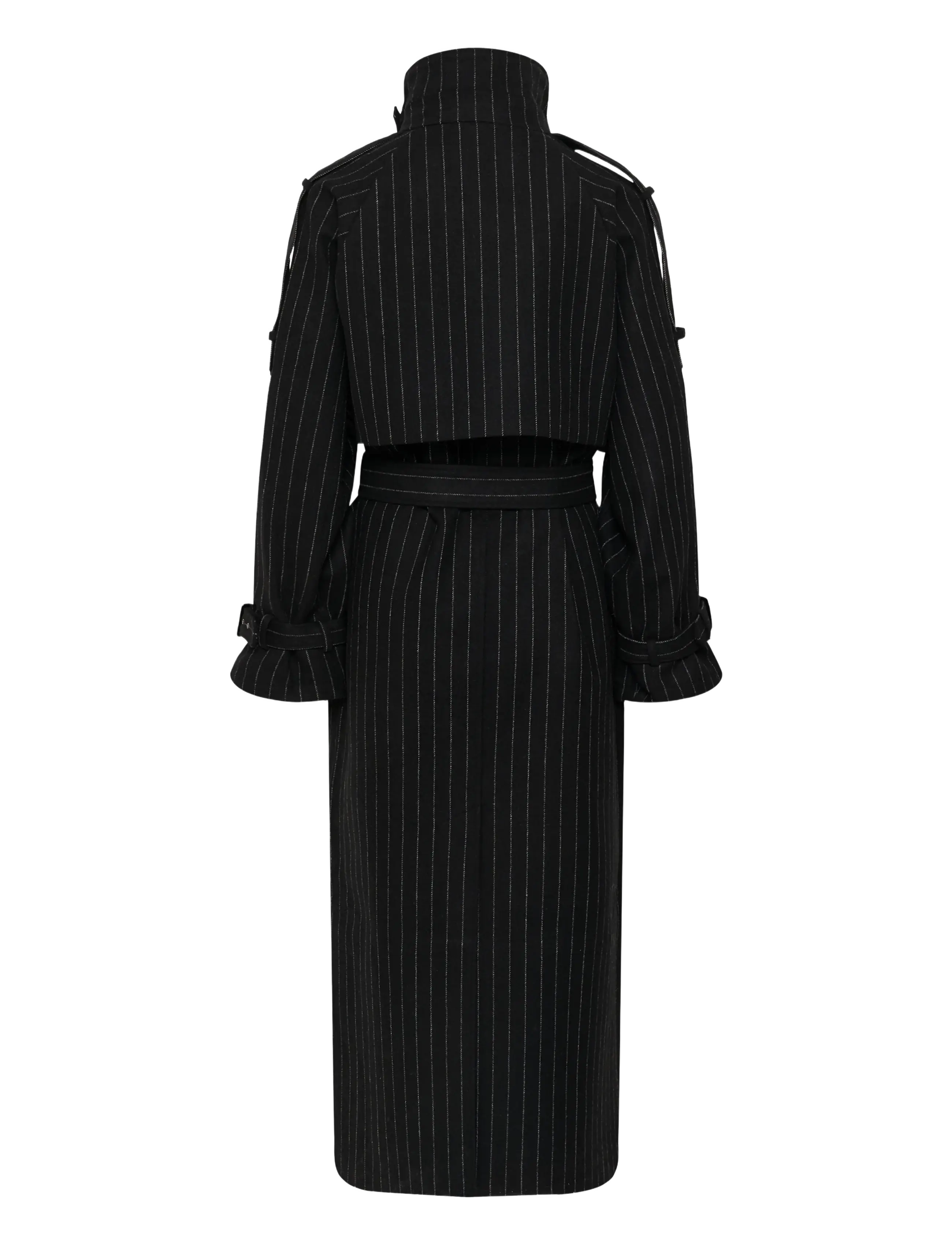 Gestuz - GZavic long pinstripe - vinterjakker - black pinstripe - 1